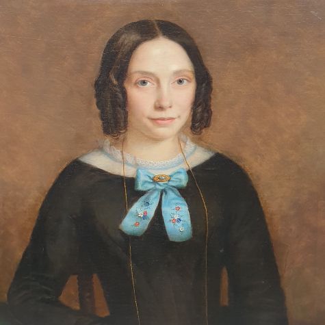 By using an independent valuation service you are more likely to realise the true worth of a painting - such as this charming portrait (Circa 1840) of a lady wearing a black dress with a lace collar,  